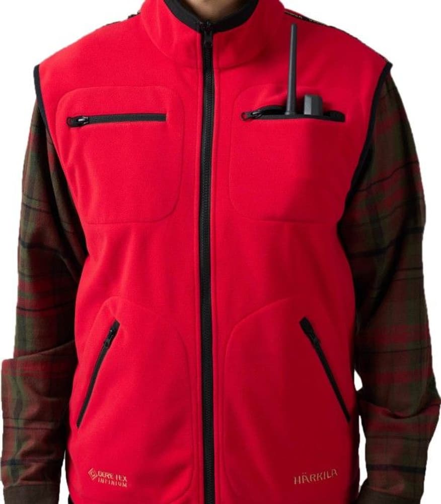 Kamko Fleece Vest liivi, ruskea/punainen, view: 5