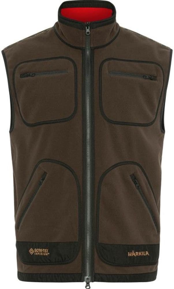 Kamko Fleece Vest liivi, ruskea/punainen, view: 0