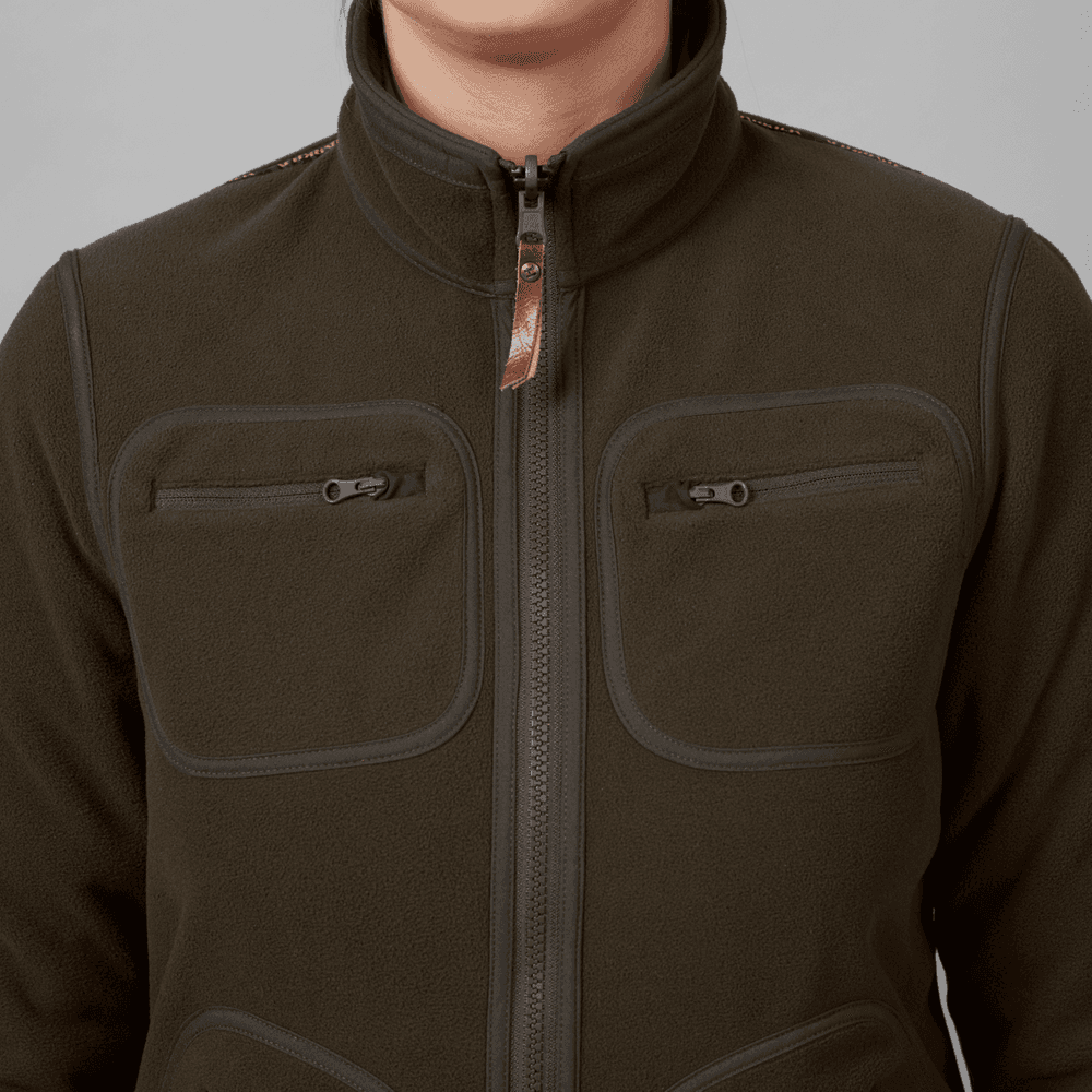 Kamko Fleece Women naisten kääntöfleecetakki, ruskea/punainen, view: 6