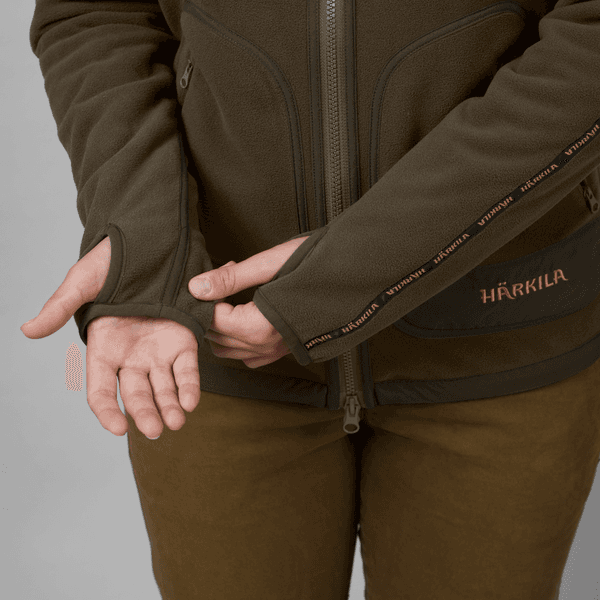 Kamko Fleece Women naisten kääntöfleecetakki, ruskea/punainen, view: 1