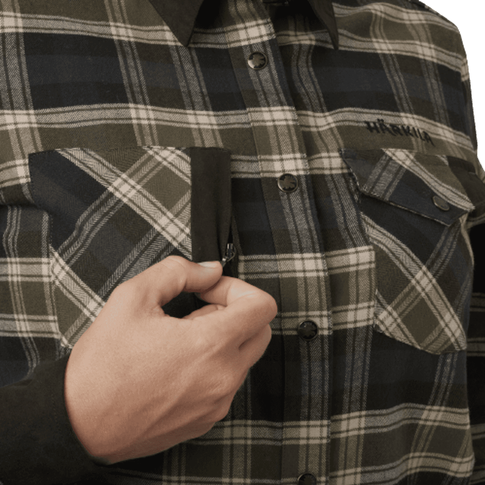 Aivak L/S Shirt naisten flanellipaita, Olive, view: 4