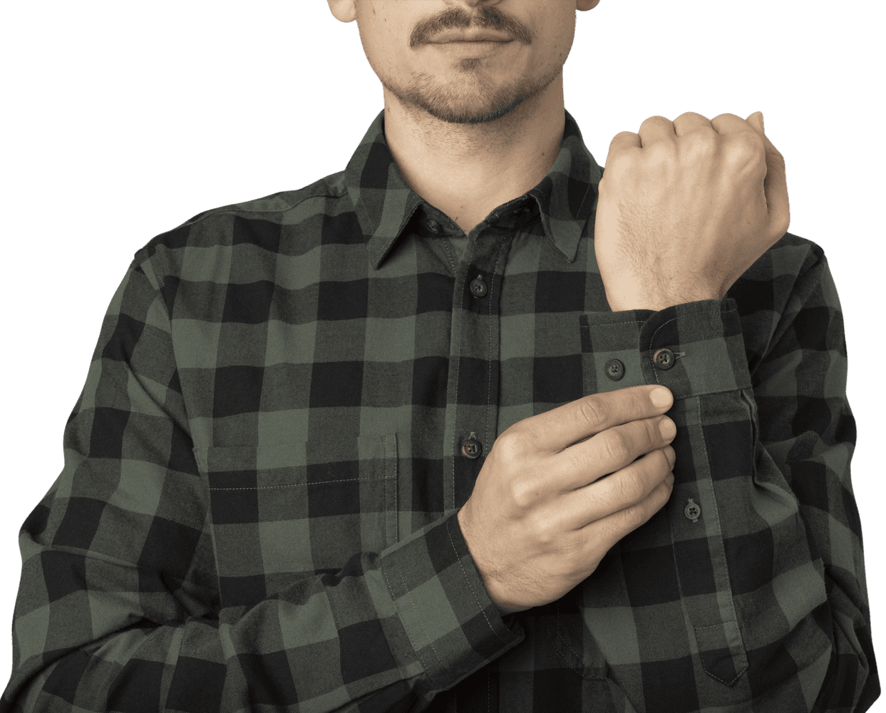 Scandinavian L/S Shirt paita, Green Check, view: 3