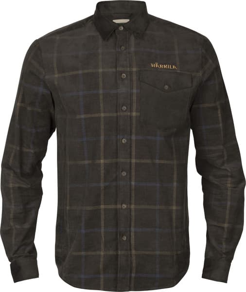 Kaldfjord Corduroy Check Shirt kauluspaita, ruskea, view: 0