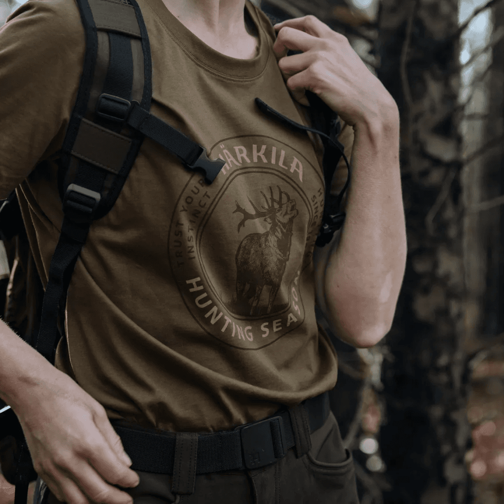 Stag Badge S/S T-Shirt Women Beech, view: 2