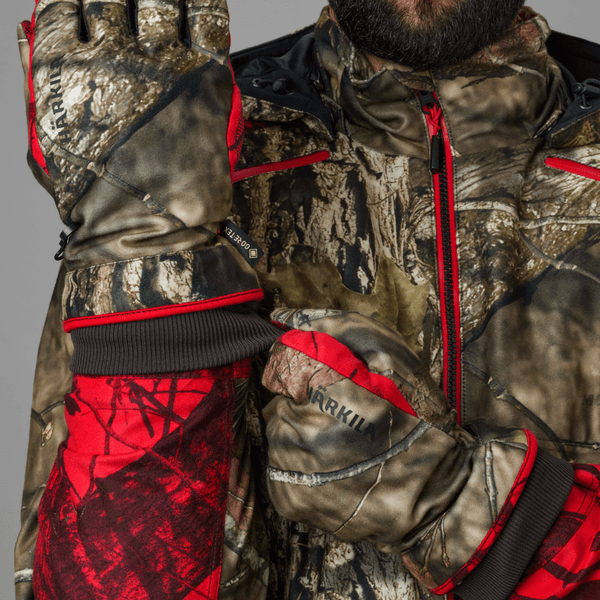 Moose Hunter 2.0 GTX metsästyskäsineet MossyOak Break-Up, camo/punainen, view: 3