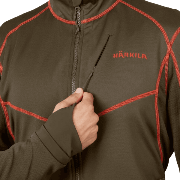 Scandinavian Fleece Jacket fleecetakki, vihreä/ruskea/oranssi, view: 2