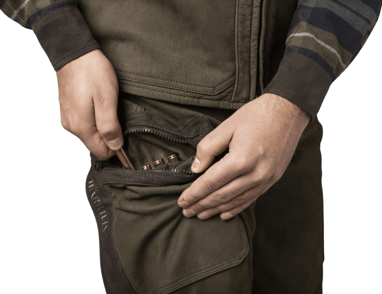 Pro Hunter Leather Trousers nahkaiset metsästyshousut, Willow Green, view: 5