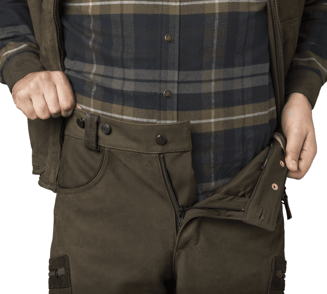 Pro Hunter Leather Trousers nahkaiset metsästyshousut, Willow Green, view: 2