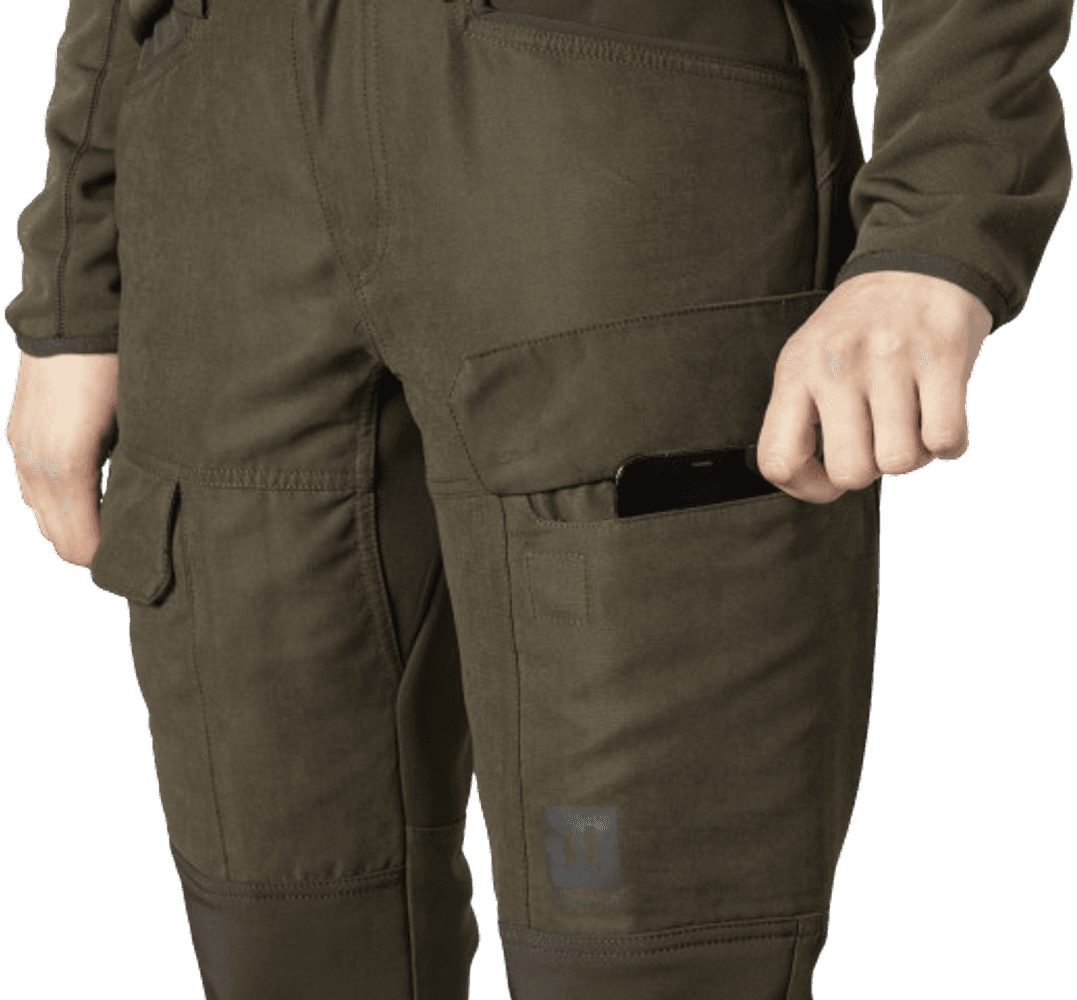 Scandinavian Trousers Women Willow naisten metsästyshousut, ruskea/vihreä, view: 4