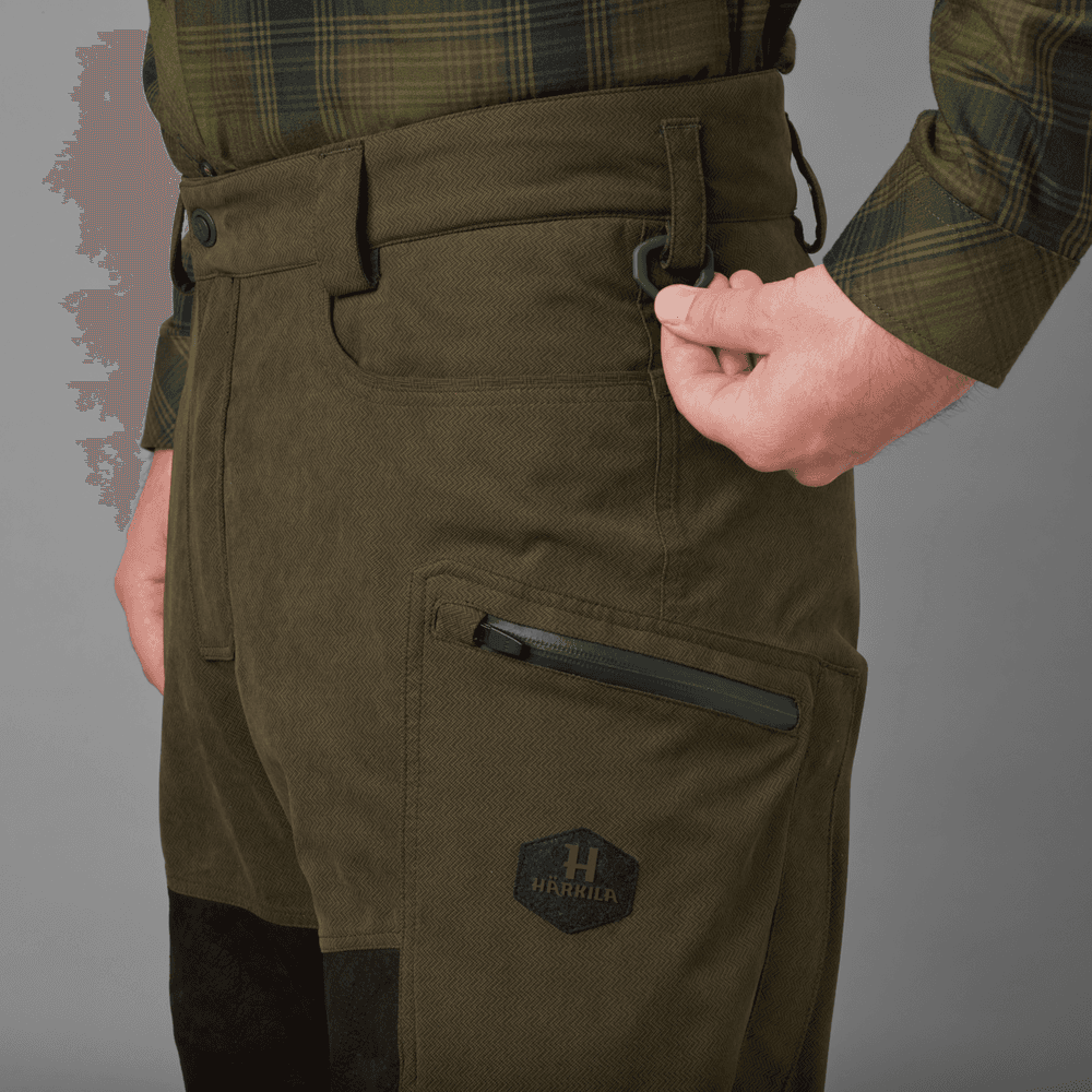 Driven Hunt HWS Leather Trousers metsästyshousut, Willow Green/Shadow Brown, view: 3