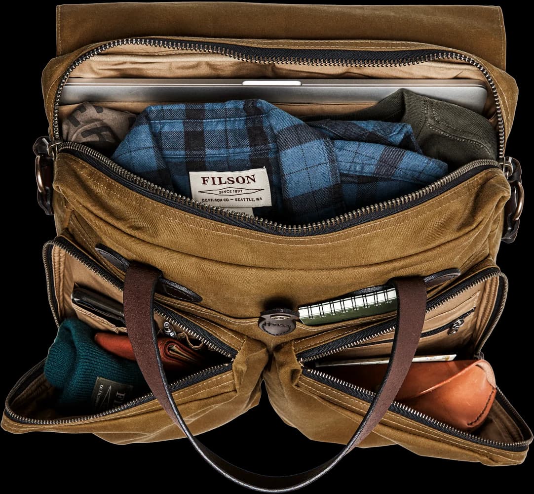 24 Hour Tin Briefcase laukku, Dark Tan, view: 1
