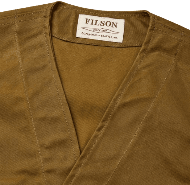 Oil Tin Cloth Vest vahattu liivi, Dark Tan, view: 2