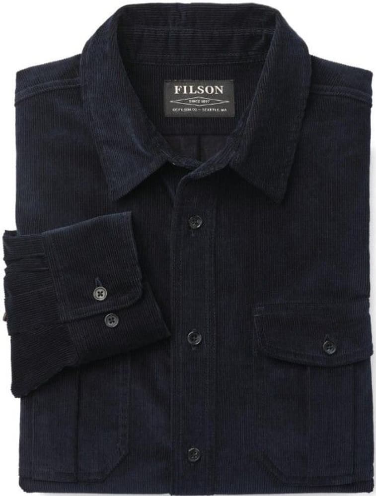 12-Wale Corduroy Shirt puuvillapaita, tummansininen, view: 2