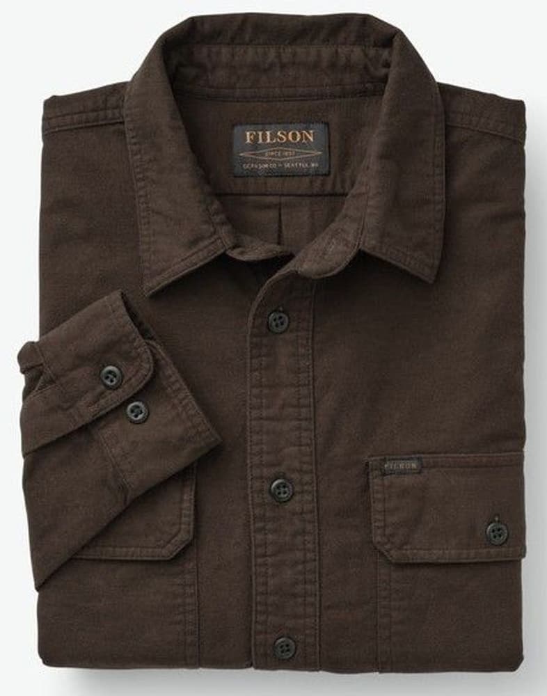 Men's Field Flannel Shirt Cigar Brown, view: 2