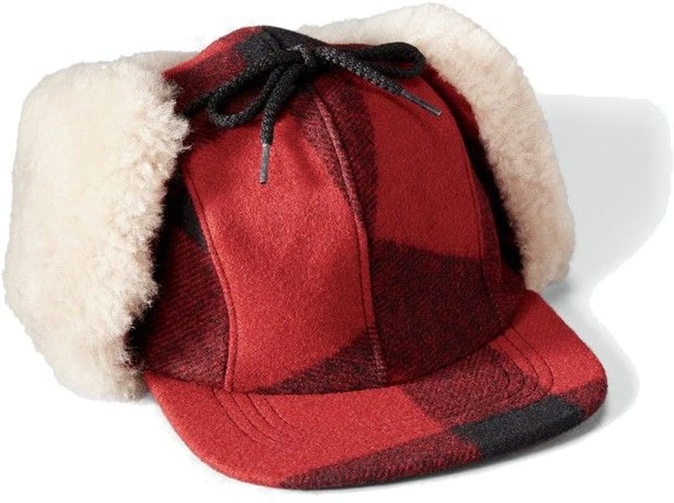 Double Mackinaw Wool Hat lippalakki, musta/punainen, view: 0