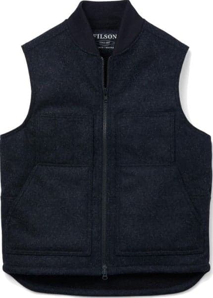 Lined Mackinaw Wool Work Vest -liivi, tummanharmaa, view: 0