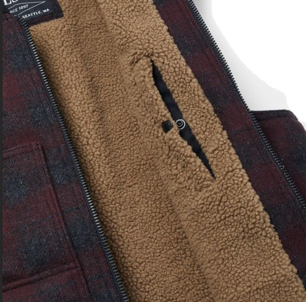 Lined Mackinaw Wool Work Vest -liivi, Mrn Coal, view: 3