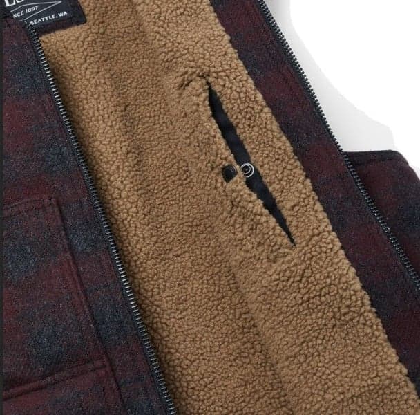 Lined Mackinaw Wool Work Vest -liivi, Mrn Coal, view: 3