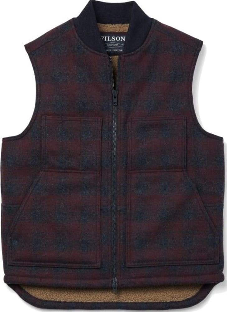 Lined Mackinaw Wool Work Vest -liivi, Mrn Coal, view: 0
