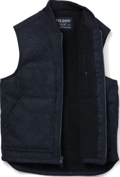 Lined Mackinaw Wool Work Vest -liivi, tummanharmaa, view: 1