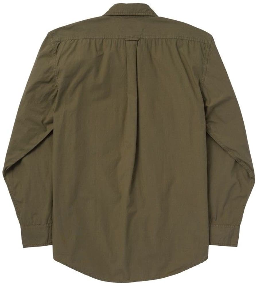 Washed Feather Cloth Shirt kauluspaita, oliivinvihreä, view: 1