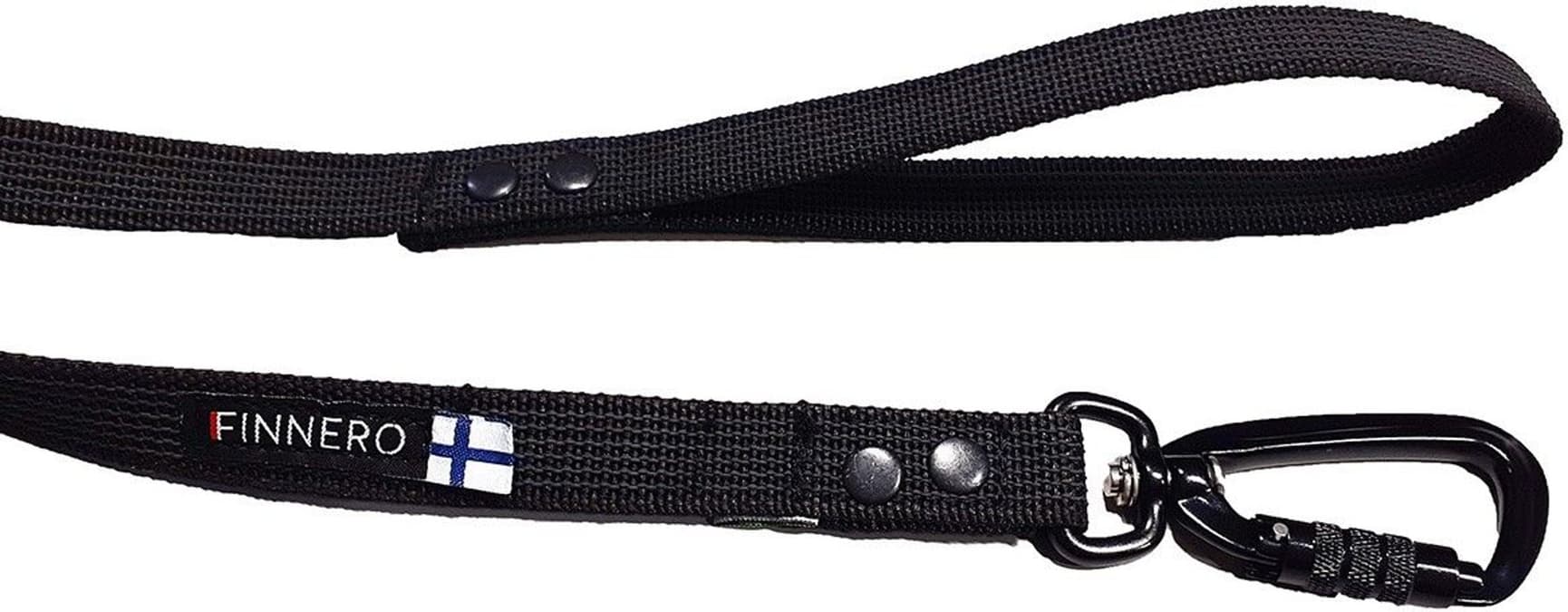 FinNero RESCUE luistamaton talutushihna, 2 cm, musta, view: 1