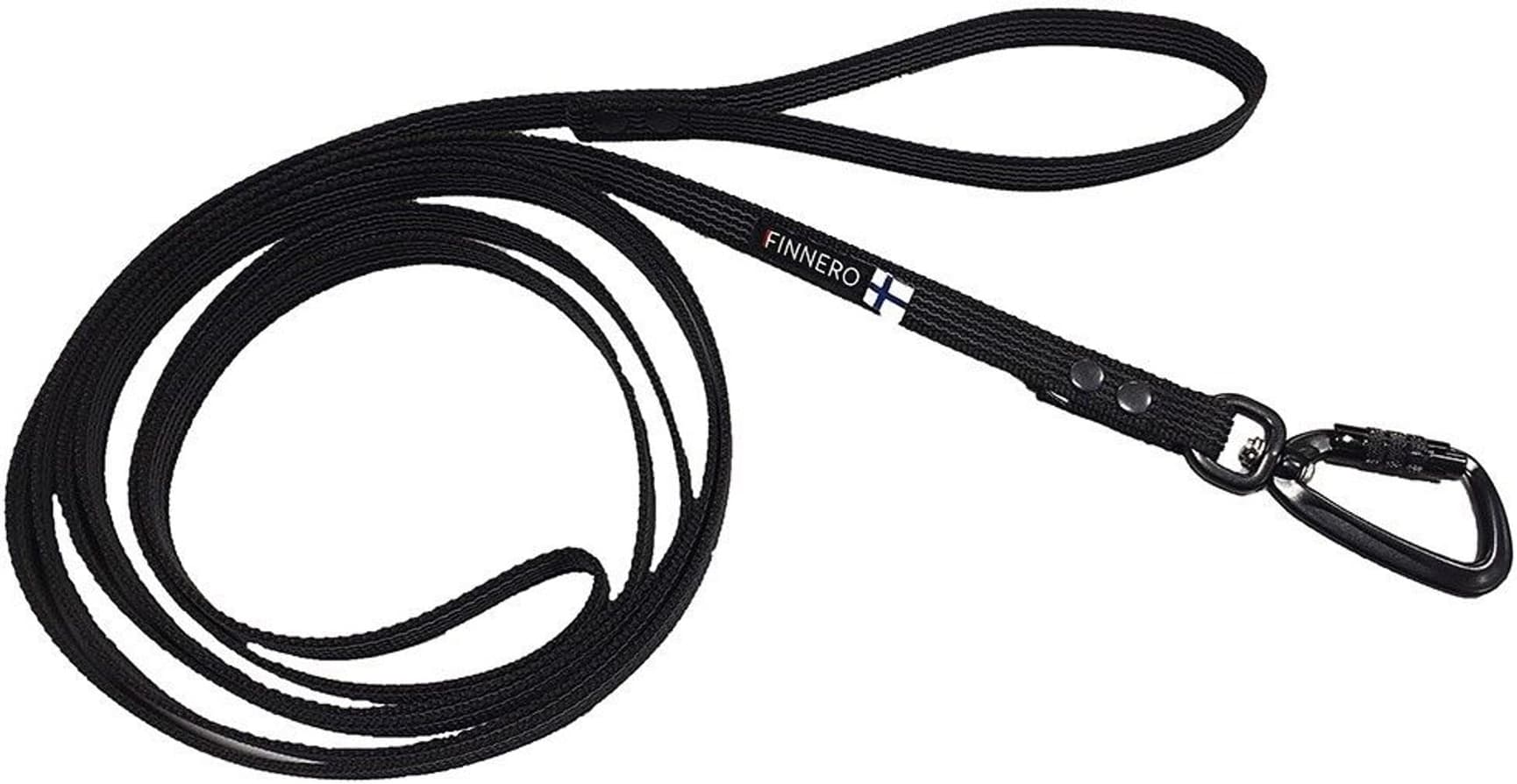 FinNero RESCUE luistamaton talutushihna, 2 cm, musta, view: 0