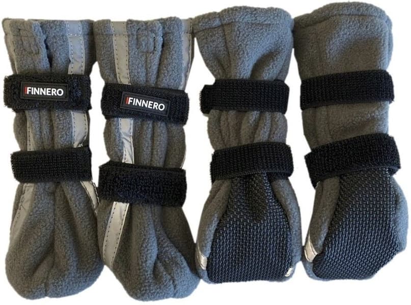 FinNero Hundsko HALLA koiran tossut, XL, 4-pack, Reflex Grå, view: 0