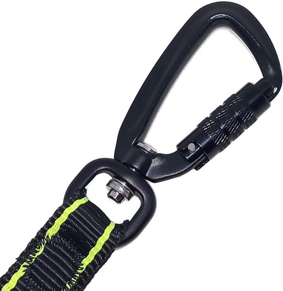 FinNero POWER talutushihna jousto-osiolla, musta/oranssi, view: 5