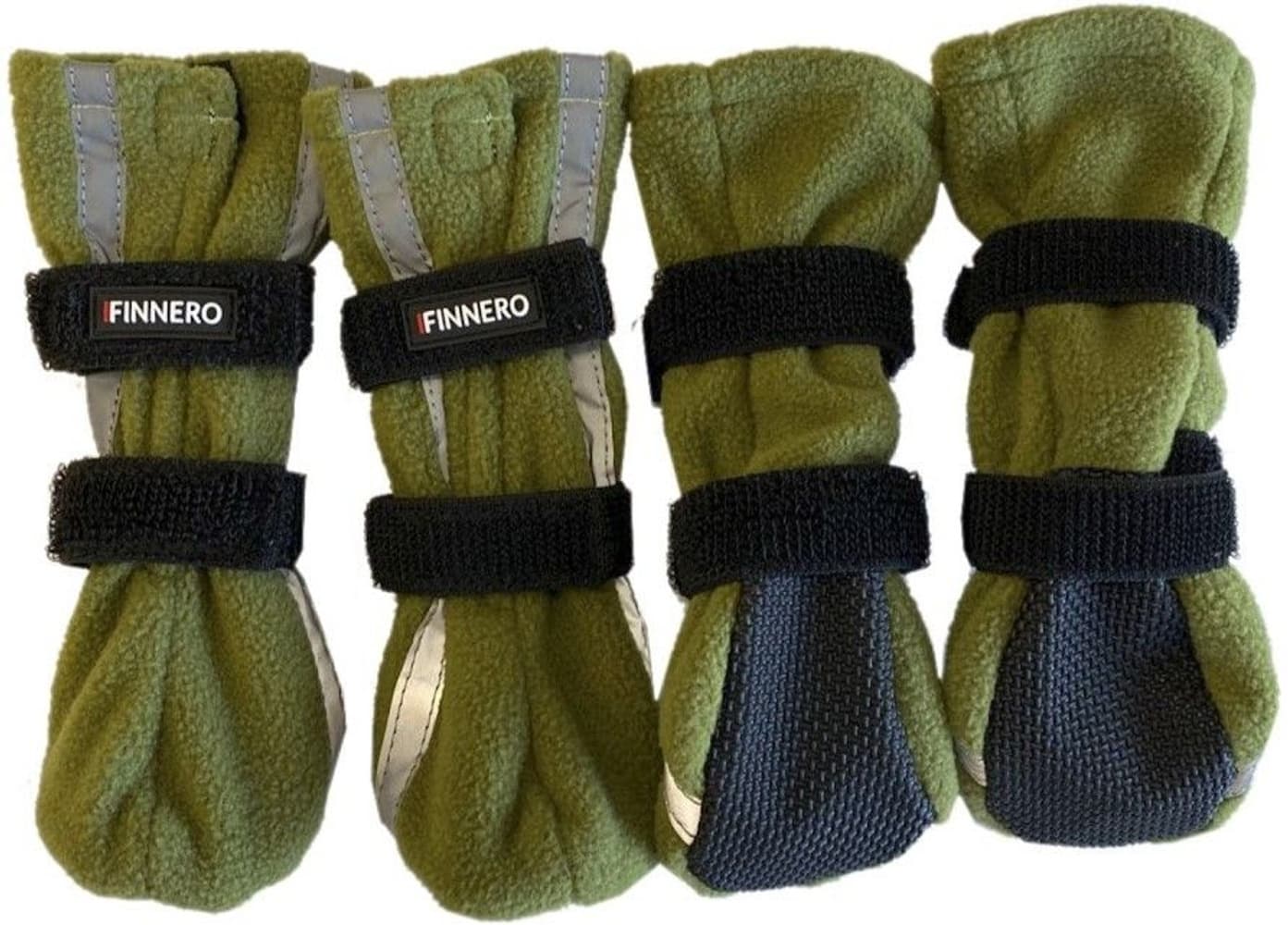 HALLA koiran tossut, heijastava vihreä, XXS–S, 4-pack, view: 0