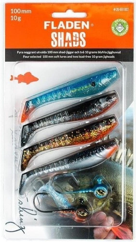 Jigilajitelma Shad 100 mm neljä jigiä, kaksi jigipäätä 10 g, view: 0