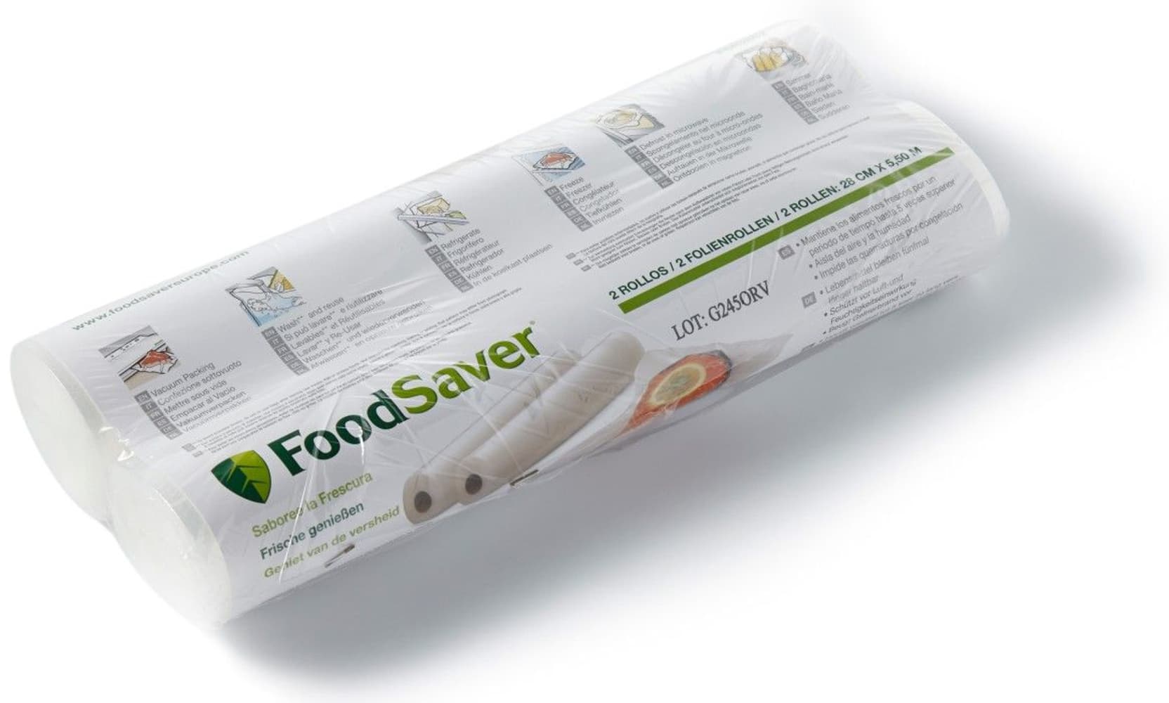 FoodSaver Ruoansäilytyspussit 28 cm, 2 rullaa x 5,5 m, view: 0
