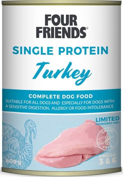 Turkey koiran märkäruoka kalkkuna, 400 g, view: 0