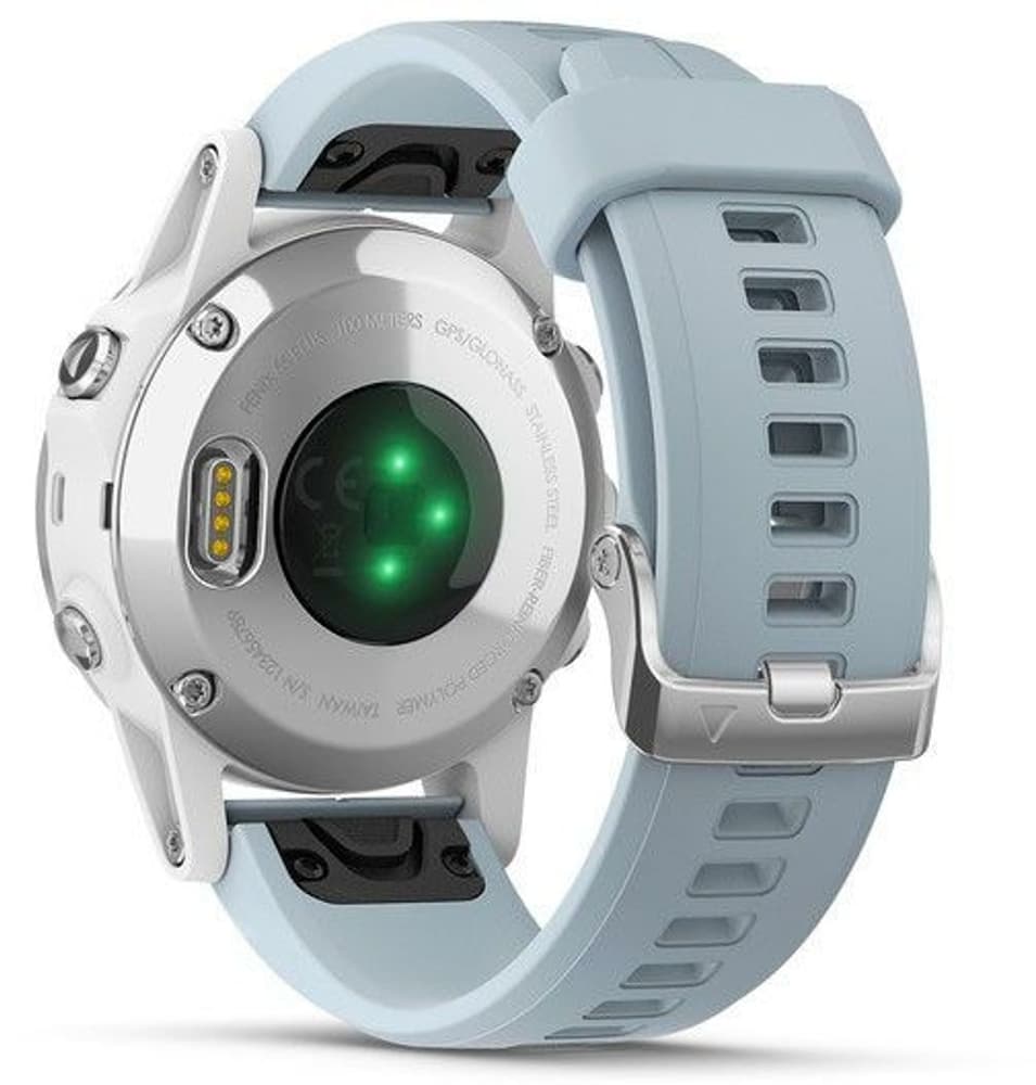 fenix 5S Plus -älykello, valkoinen merenvihreällä hihnalla, view: 7
