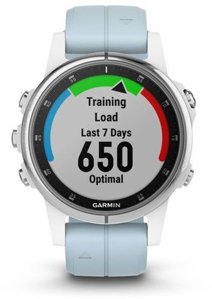 fenix 5S Plus -älykello, valkoinen merenvihreällä hihnalla, view: 5