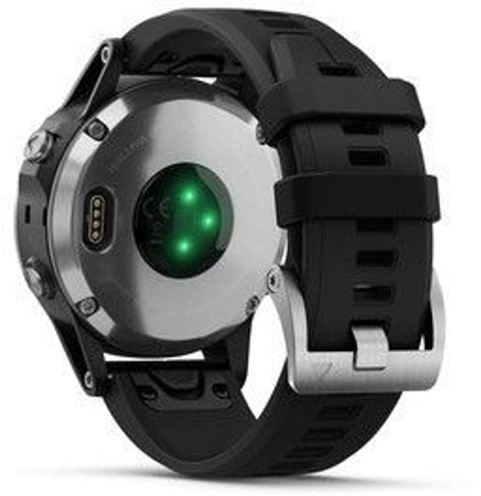 fenix 5 Plus -älykello, hopea mustalla hihnalla, view: 2