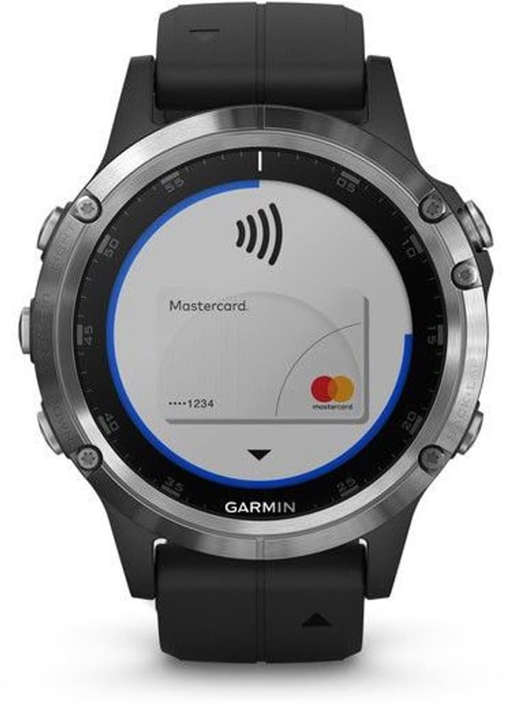 fenix 5 Plus -älykello, hopea mustalla hihnalla, view: 6