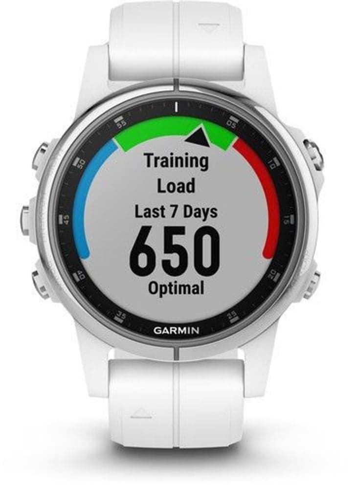 fenix 5S Plus Sapphire -älykello, valkoinen valkoisella hihnalla, view: 4