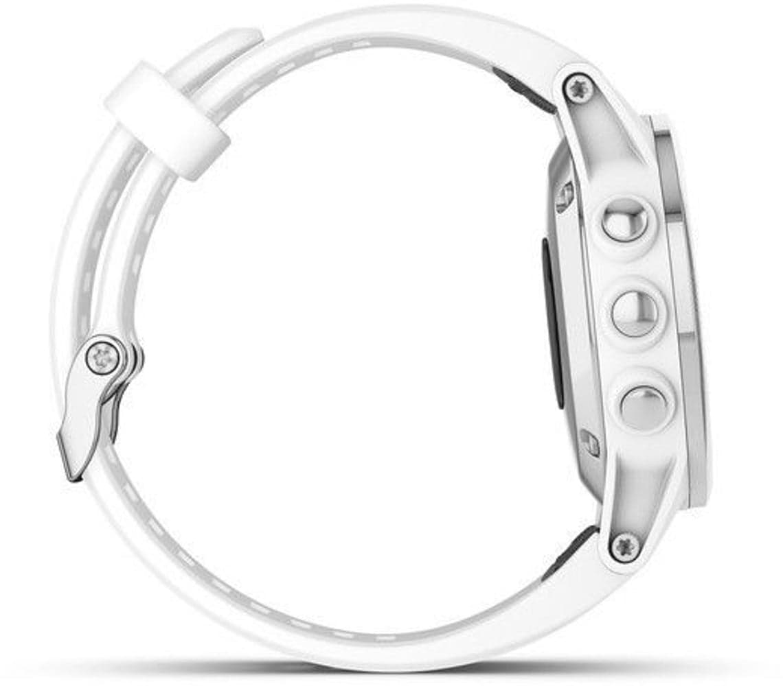 fenix 5S Plus Sapphire -älykello, valkoinen valkoisella hihnalla, view: 2