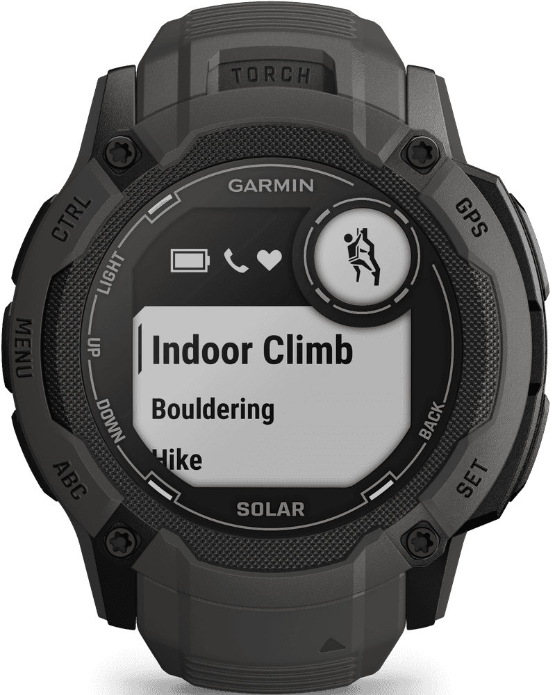 Instinct 2X Solar älykello, tummanharmaa, view: 1