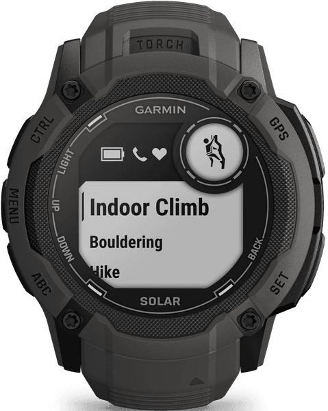 Instinct 2X Solar älykello, tummanharmaa, view: 1