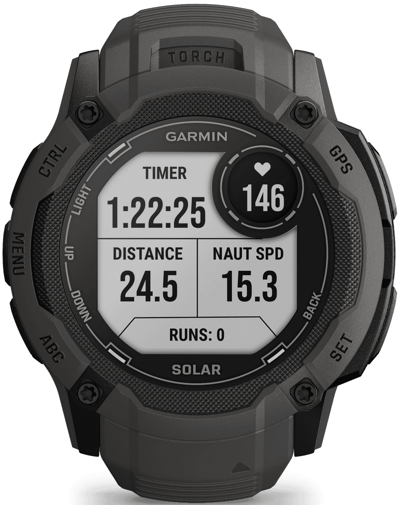 Instinct 2X Solar älykello, tummanharmaa, view: 12