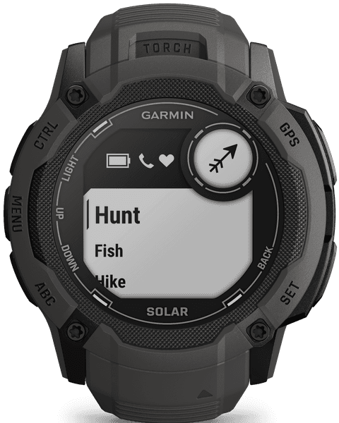 Instinct 2X Solar älykello, tummanharmaa, view: 10