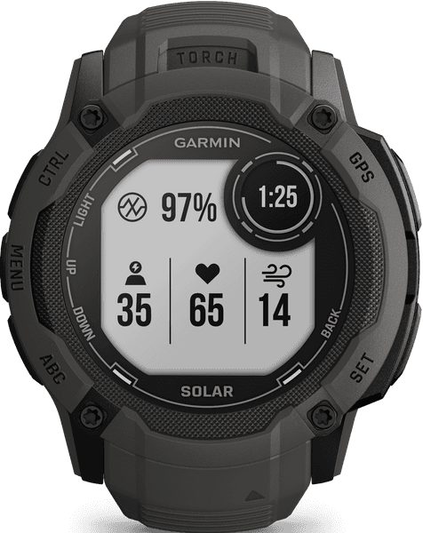 Instinct 2X Solar älykello, tummanharmaa, view: 11