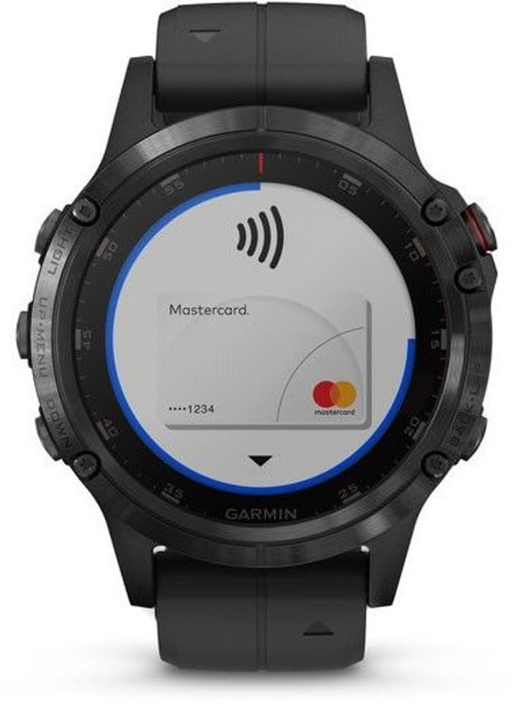 Fenix 5 Plus Sapphire -urheilukello, musta mustalla hihnalla, view: 6