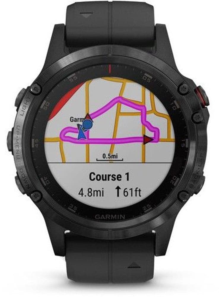 Fenix 5 Plus Sapphire -urheilukello, musta mustalla hihnalla, view: 8