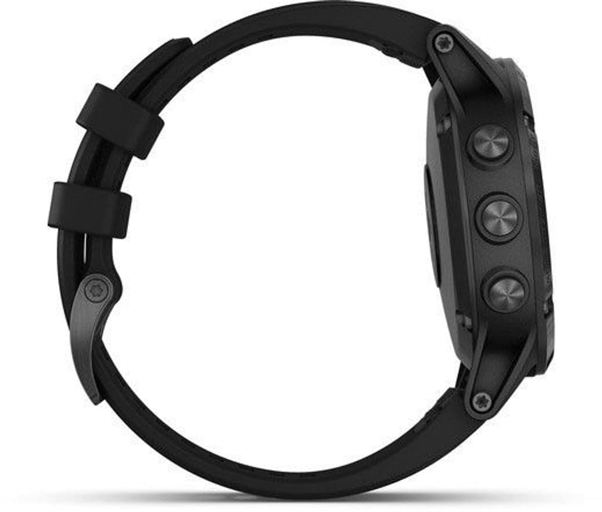 Fenix 5 Plus Sapphire -urheilukello, musta mustalla hihnalla, view: 5