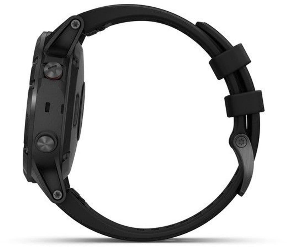 Fenix 5 Plus Sapphire -urheilukello, musta mustalla hihnalla, view: 1