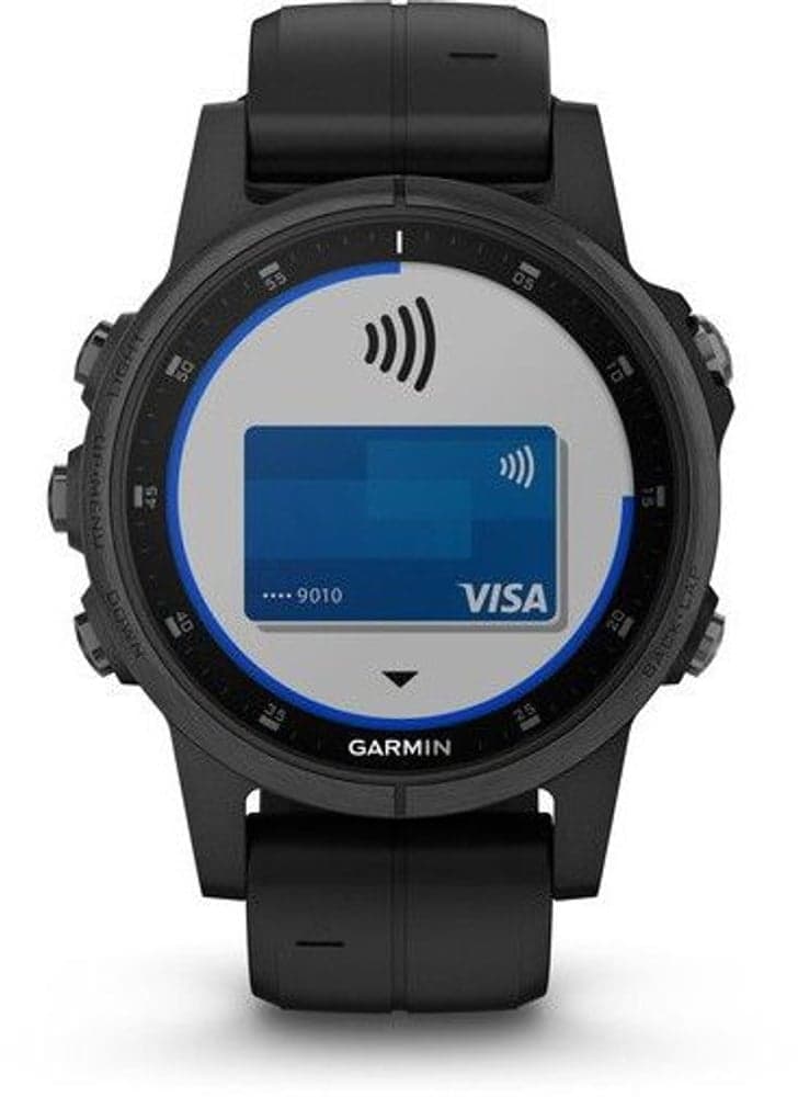 Fenix 5S Plus Sapphire -urheilukello, musta mustalla hihnalla, view: 4