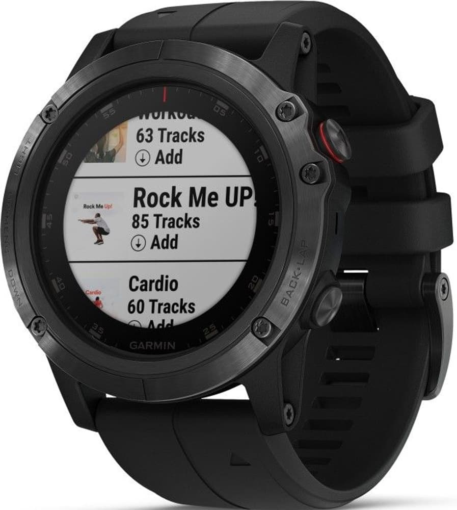 Fenix 5X Plus Sapphire -älykello, tummanharmaa mustalla hihnalla, view: 4